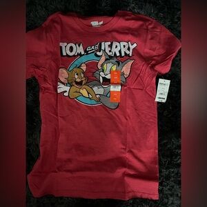 S Unisex Heather Red Graphic Tee